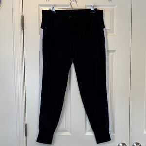 Athleta Women’s M Black Jogger Pants with White Stripes